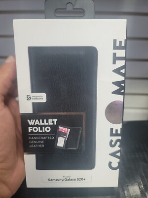 Case Mate Wallet Folio Leather Case for Samsung Galaxy S20+ S20Plus (6.7'') BLACK