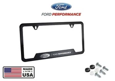 Mustang F150 Raptor Ford Performance License Plate Frame - Black Stainless Steel
