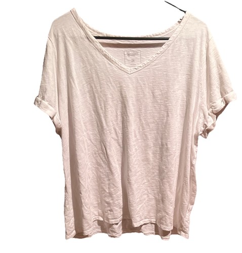 Candace Cameron Bure White V-Neck Top-Women’s 2X - Picture 1 of 9