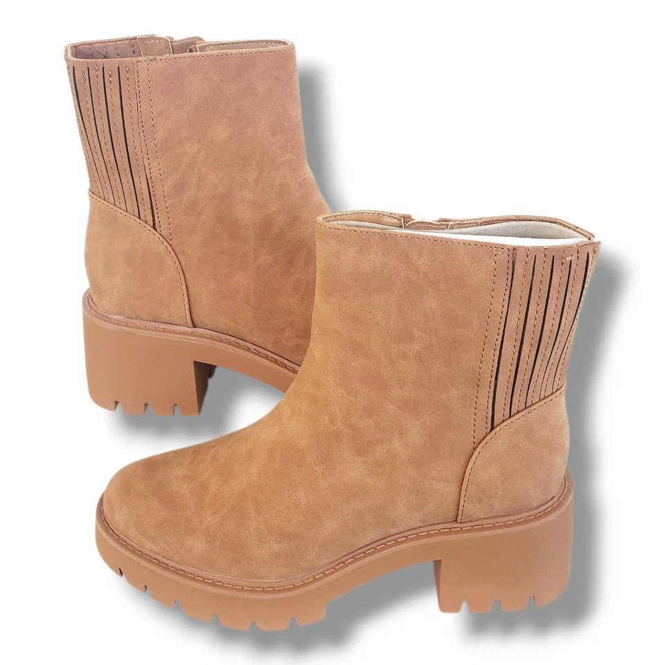 NUEVO CON ETIQUETAS a.n.a Marie Mujer Botines Tacón Bloque 8 M Coñac   Foto 2 de 4