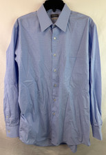 Van Heusen Regular Fit Blue Check Button Up Shirt Men's Size M