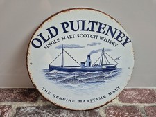 OLD PULTENEY Single Malt Scotch Whisky Werbeschild Alu Schild Deko Bar Pub 20cm