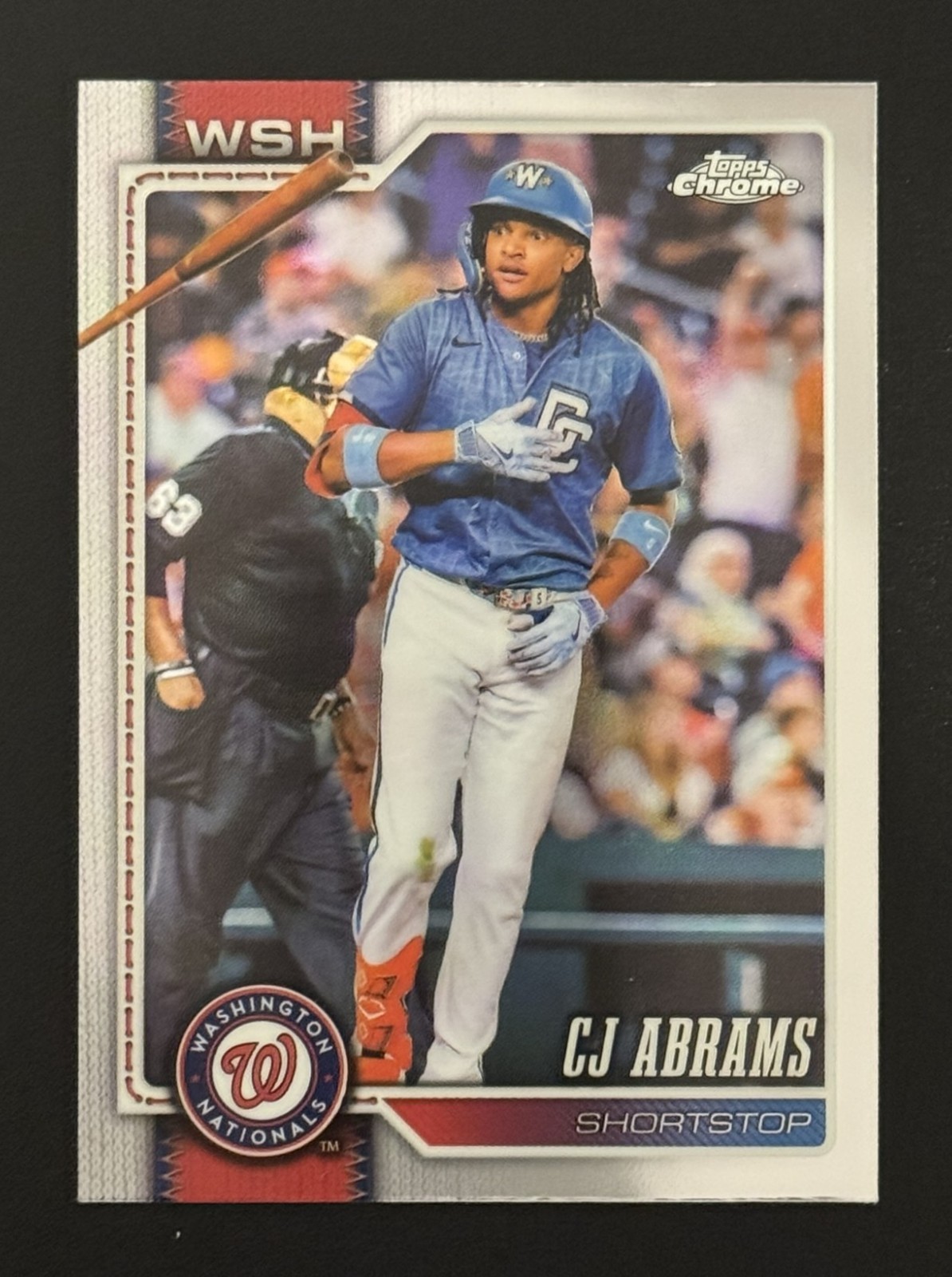 2026 Topps Chrome CJ Abrams #243 2-Time All-Star Shortstop Nationals