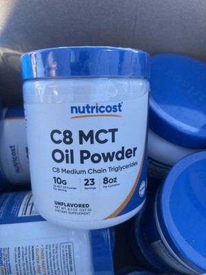 Nutricost C8 MCT Oil Powder 0.5LB - 95% C8 MCT Oil Powder EXPIRES 02/2027