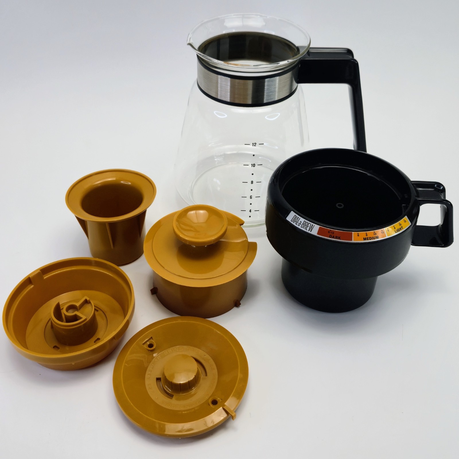 Vintage Norelco Dial-A-Brew HB5170 Glass Carafe Coffee Pot & Brew Basket/Lid