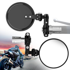 Motorcycle 7/8" 22mm Handle Bar Mirrors Rearview Side Mirrors For Honda Kawasak
