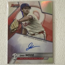 Topps 2025 Bowman's Best Gage Wood Auto Best of 2025 B25-GW Phillies (RC) Red