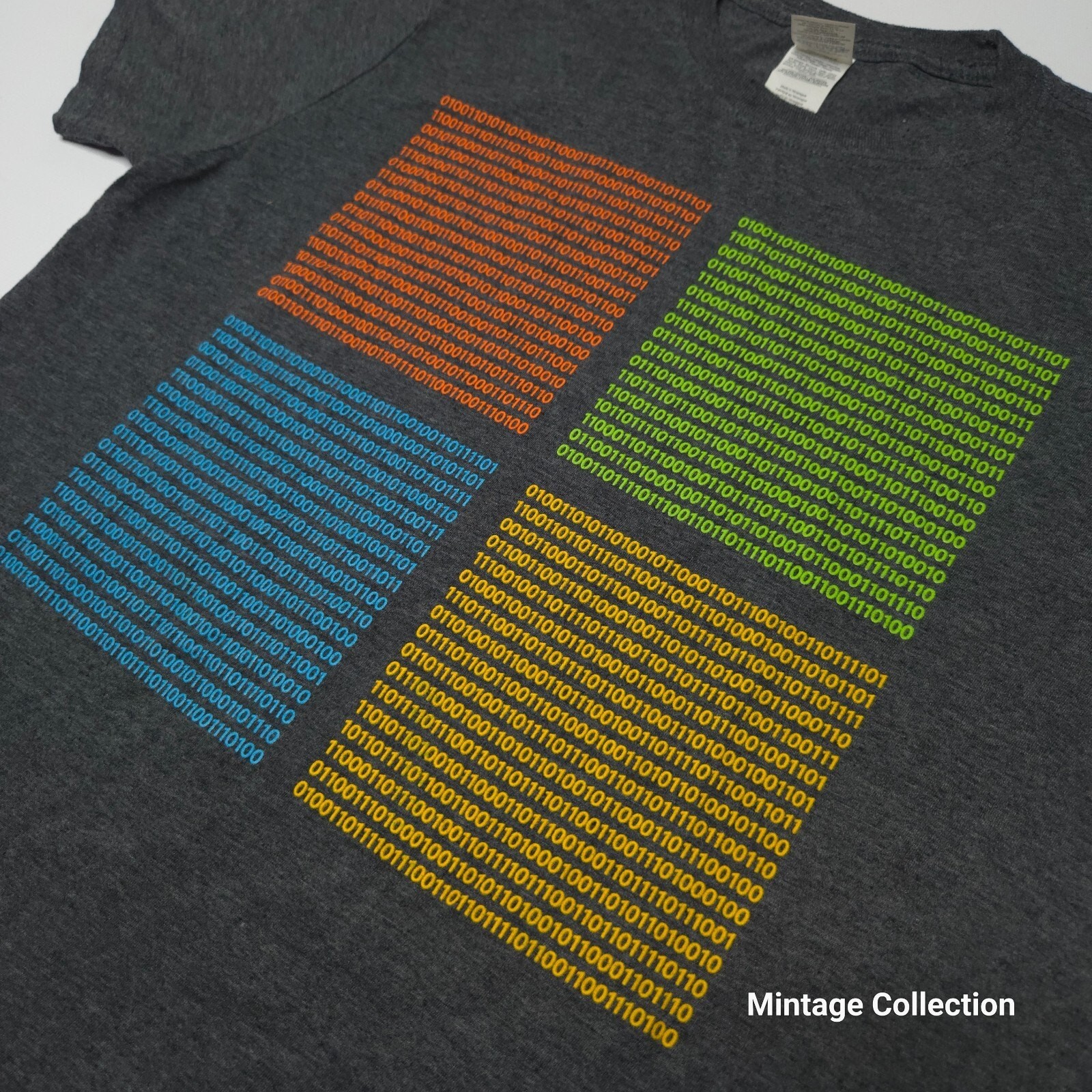 Microsoft Windows Flag Logo Binary Code Coding Ge… - image 4