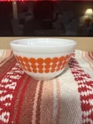 Vtg Pyrex 1.5 Pint #401 Orange Polka Dot Small Round Mixing Bowl #29 ® USA