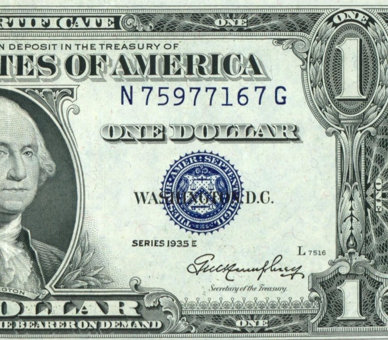 $1 1935 (( AU )) Silver Certificate Note ** PAPER CURRENCY AUCTIONS