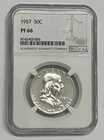 1957 Proof Franklin Silver Half Dollar NGC PF 66
