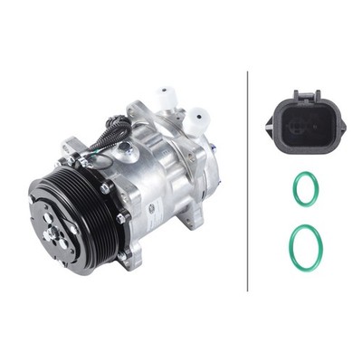 Klimakompressor 24 V Ø 119 mm HELLA Thermo-Expertise passend für u.a. MAN TGS
