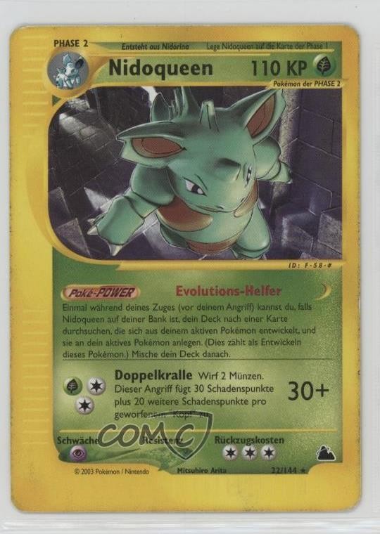 Nidoqueen German Pokemon e-Card Series Skyridge #22 2003