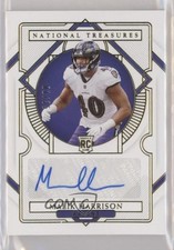 2020 National Treasures Rookie Signatures Gold 1/35 Malik Harrison #105 Auto 6fs