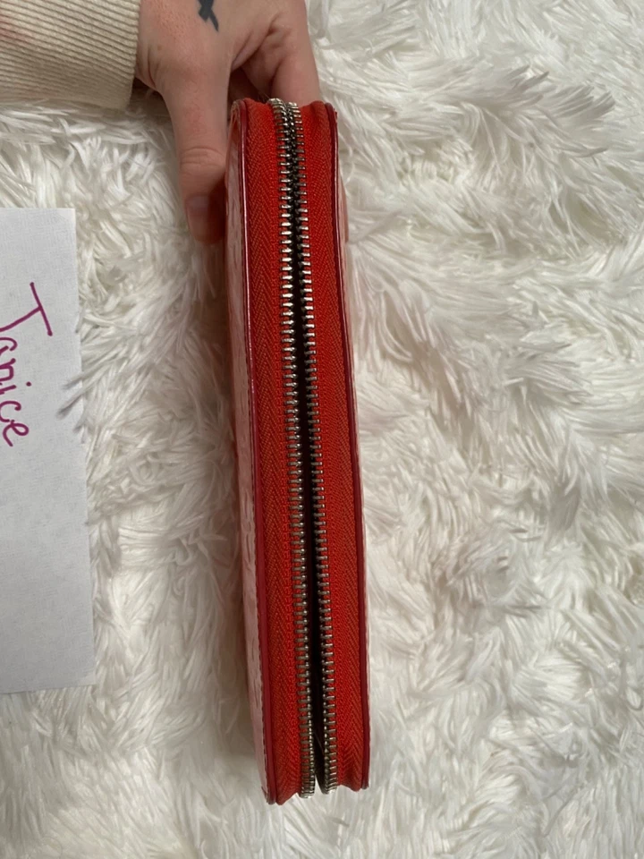 Auténtica cartera Louis Vuitton Vernis Reyures Zippy en amapola Foto 3 de 4