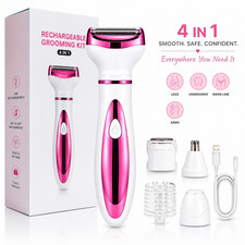 Women's Electric Shaver 4 in 1 Bikini Trimmer Facial Hair Remover Rechargeable
