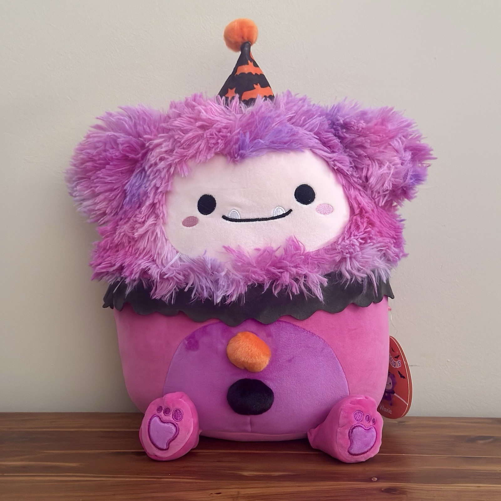 Squishmallows 12” Woxie the Magenta Bigfoot Clown NWT Halloween 2025