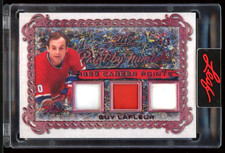 2022 Guy Lafleur Leaf Art of Hockey Paint by Numbers Triple Relic/Jersey #'d 3/8