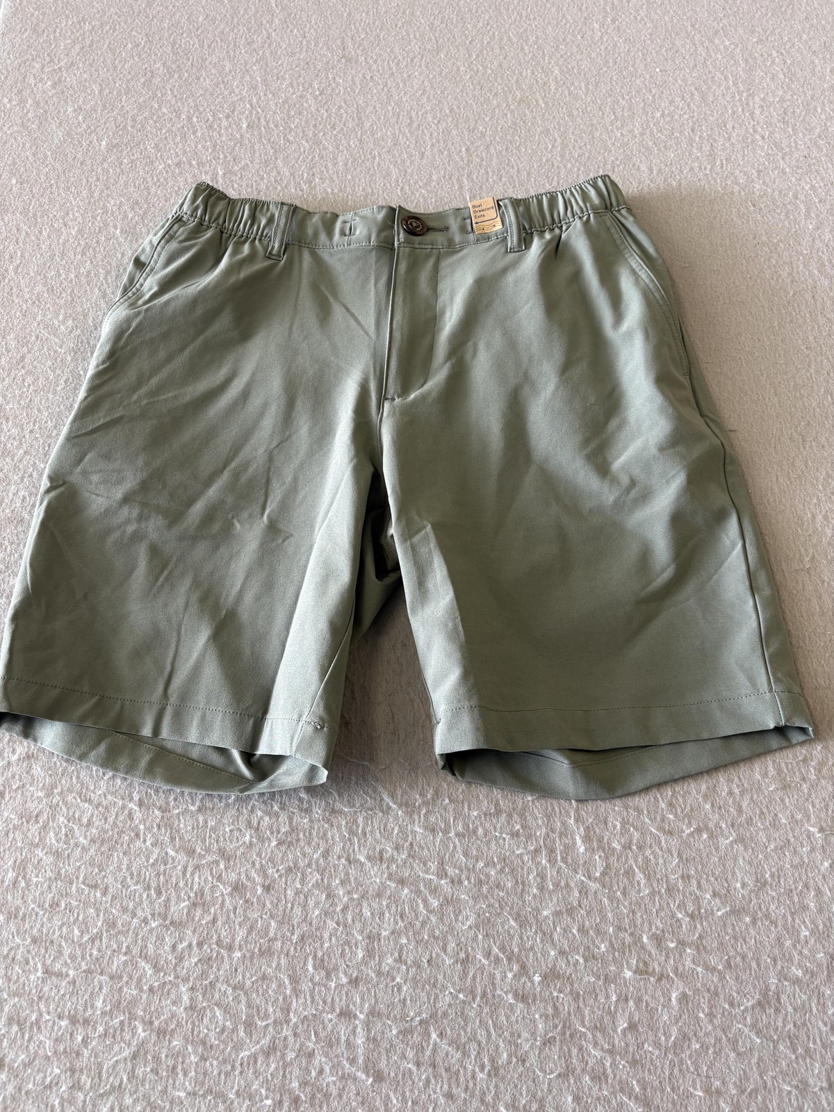 Chubbies Shorts Mens Small Green 8 Inch Inseam Chino Dual Drawcord Casual Summer