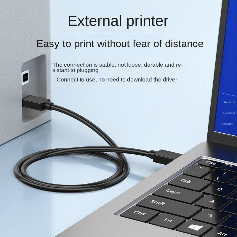 USB 2.0 A to A Cable Male to Male Lead 24AWG Copper High-Speed 50cm 1m 2m 3m 5m - Image 3 of 4