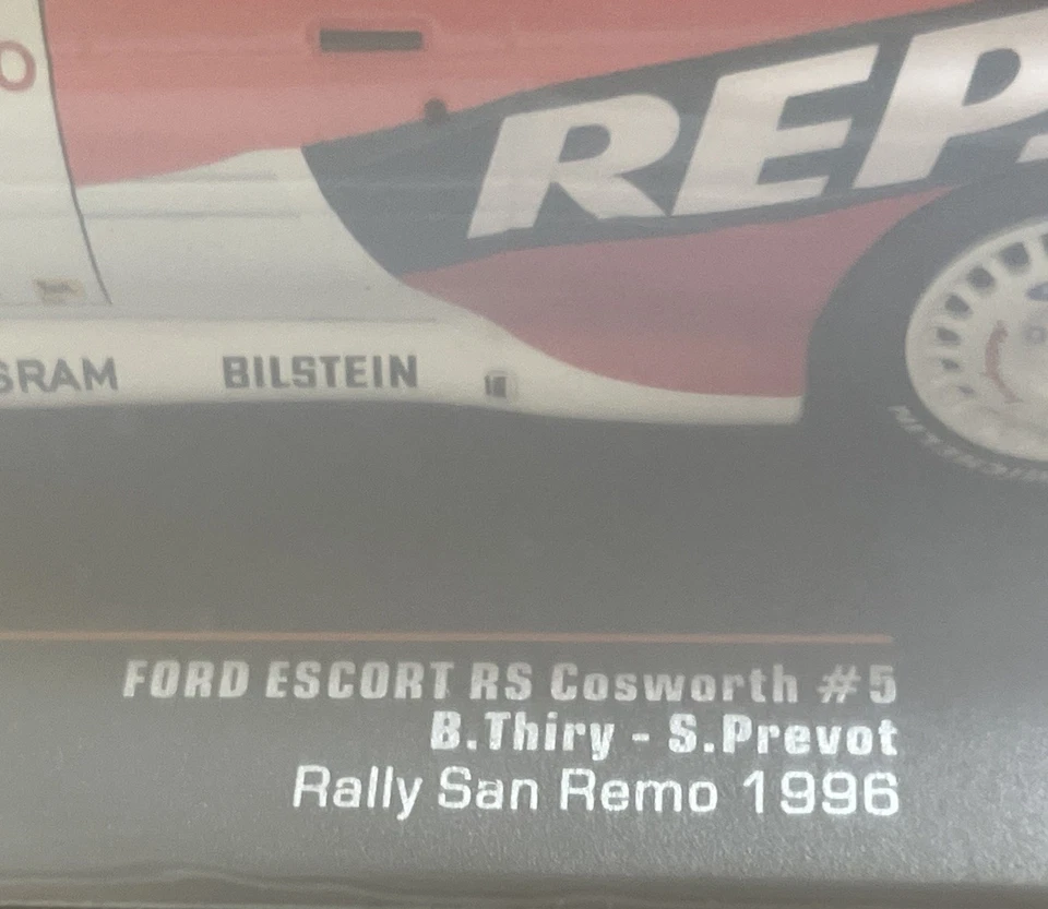 Model Ford Escort RS Cosworth diecast car San Remo Rally 1996 IXO 24RAL004B 1:24 - Image 3 of 4