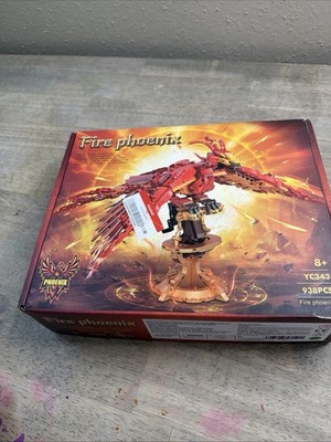 2024 New Creative Magic Fire Phoenix Toys Model Building Blocks Wizardry Used