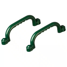 Green Plastic Safety Grab Handles Set, Kids Outdoor Play House Hand Grip Bars fo