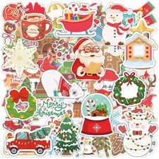 100 PCS Christmas Stickers for Kids Holiday Craft Activities Games Party Favors
