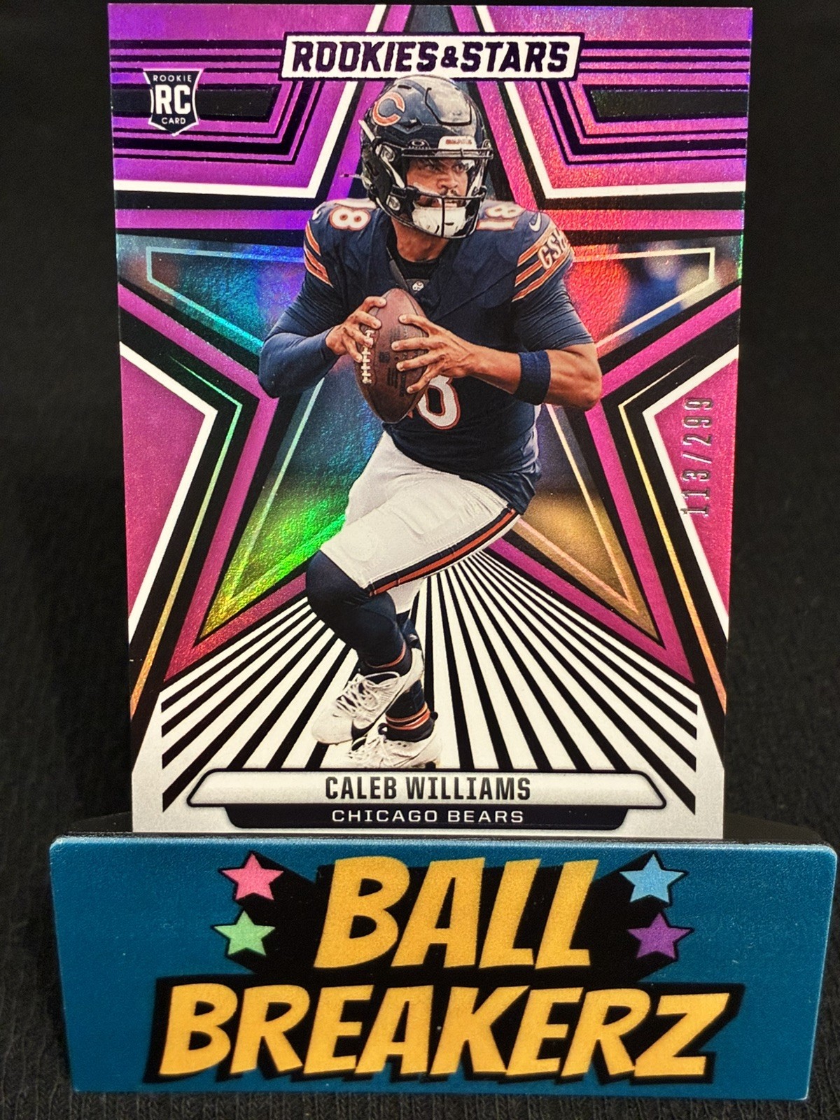 2024 Rookies & Stars Caleb Williams #118 Purple Rookie /299 Chicago Bears