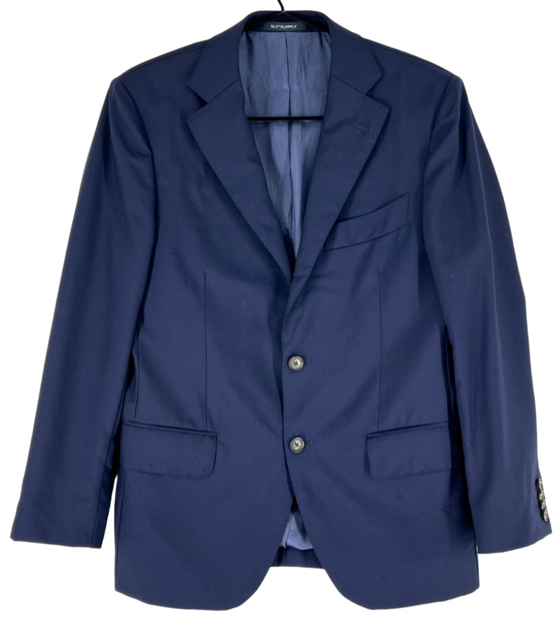 Suitsupply Men Lazio Slim 100% Wool Blazer Jacket Size 46 - XS
