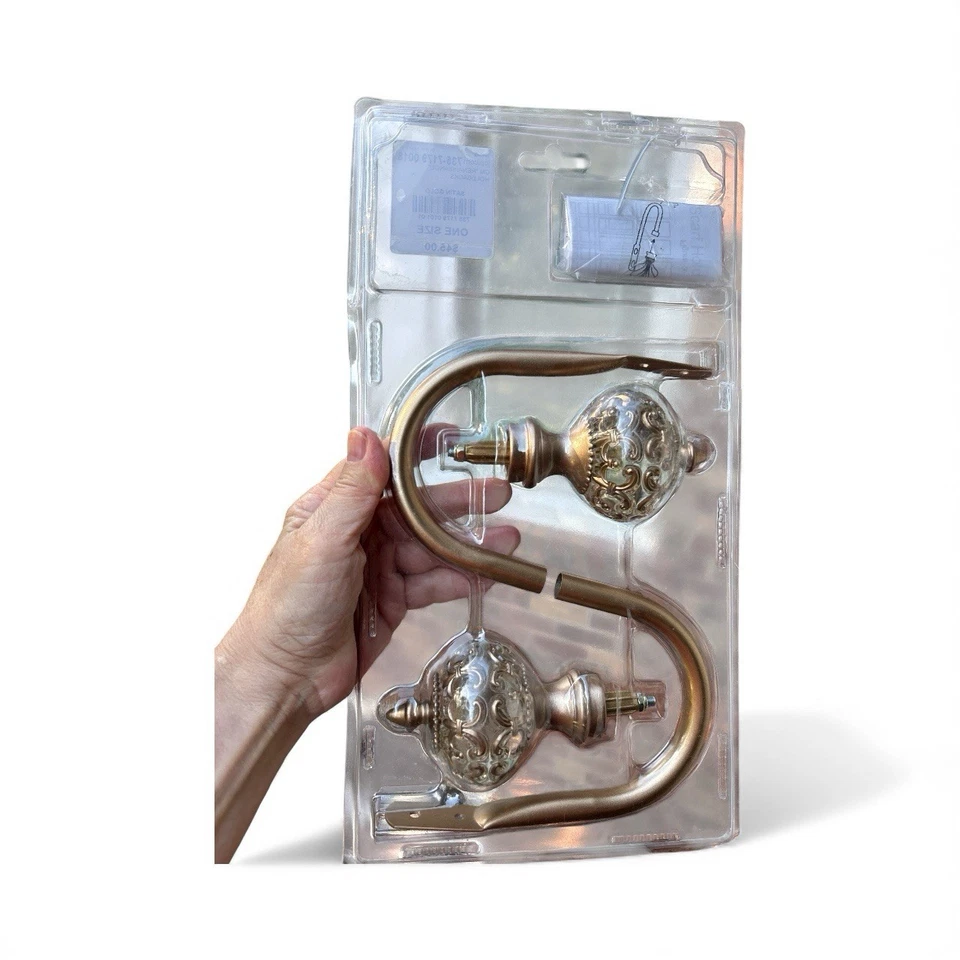 Cortinas de cortina JC Penney CM “Renacimiento” retenciones nuevas de stock herrajes dorados satinados Foto 3 de 3