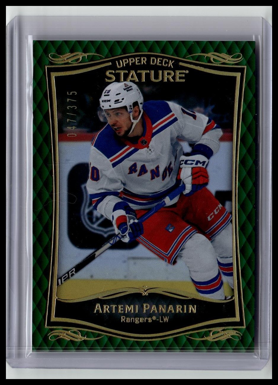 2024-25 Upper Deck Stature #11 Artemi Panarin 2023-24 Update - Green #/375