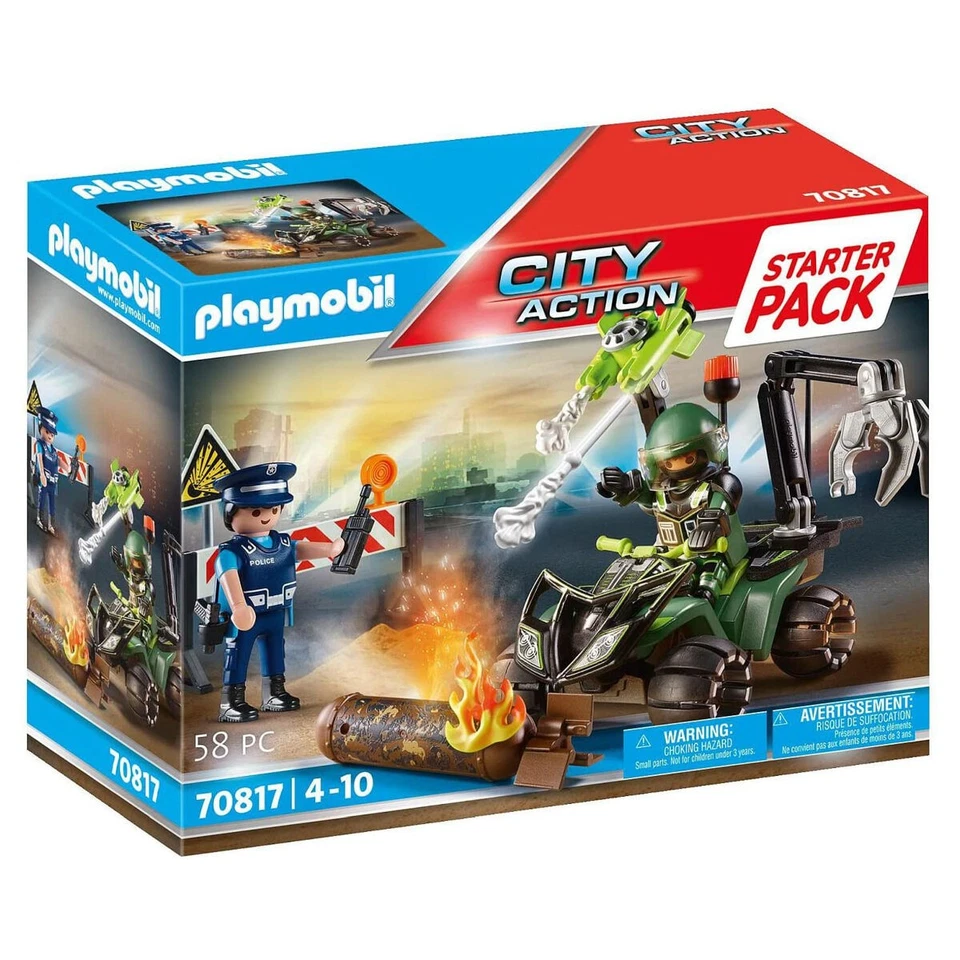 PLAYMOBIL CITY ACTION STARTER PACK 70817 ARTIFICIERI IN AZIONE nuovo