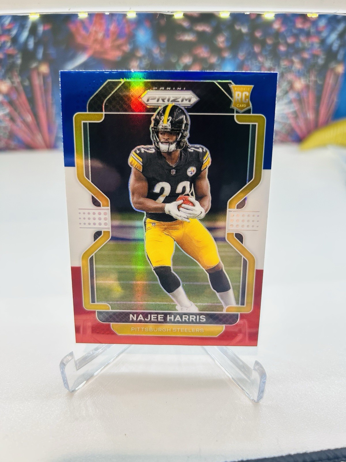 NAJEE HARRIS 2021 Prizm 343 Red White Blue R/W/B RC Rookie CHARGERS