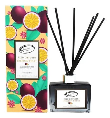 Air Jungles Passion Fruit Reed Diffuser 3.4 fl oz (100 mL) Long-Lasting Glass