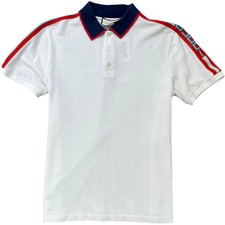 Gucci Men's Tape Logo Polo Shirt White XL