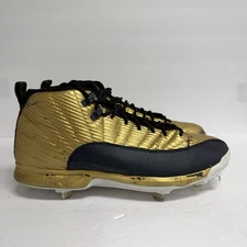 Jordan 12 Retro MCS Custom Gold/Black Size 11 Pre Owned No Box