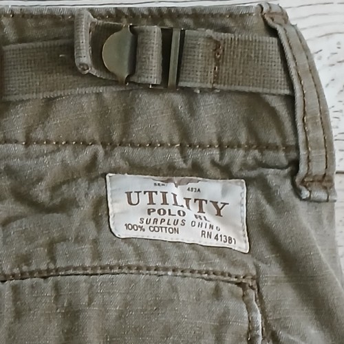 Polo Ralph Lauren Mens Relaxed Fit Olive Green Cotton Cargo Pants Size 34/26 - Picture 4 of 15