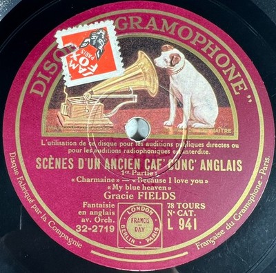 Gracie Fields: Szenen aus einem alten englischen Café 78 RPM 12'' GRAMMOPHON L941