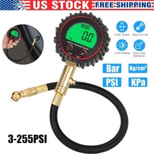Digital Accurate Air Pressure Tire Gauge 255psi Meter Tester For Truck Car Bike