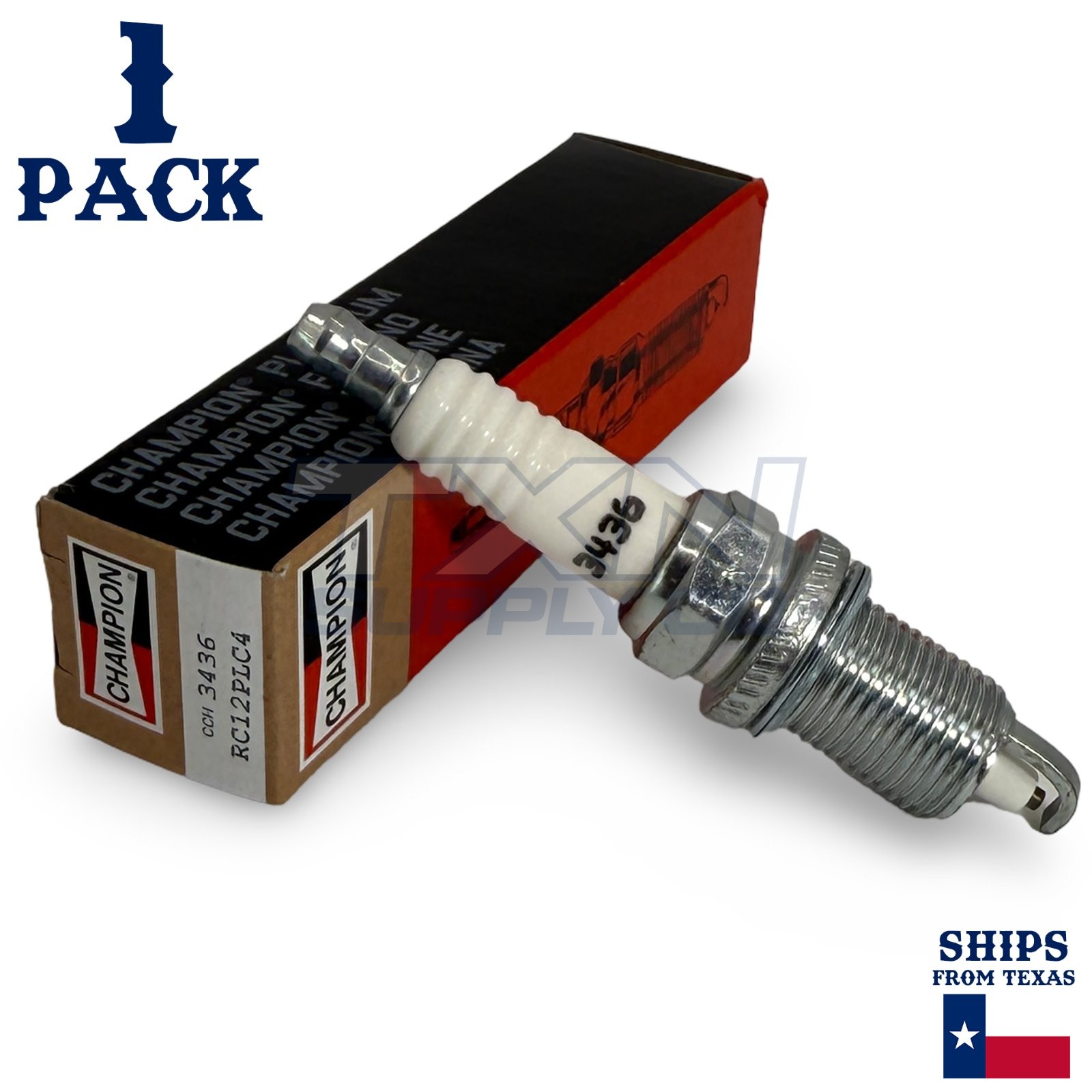 Champion 3436 Platinum Spark Plugs RC12LC4 - 1 Pack