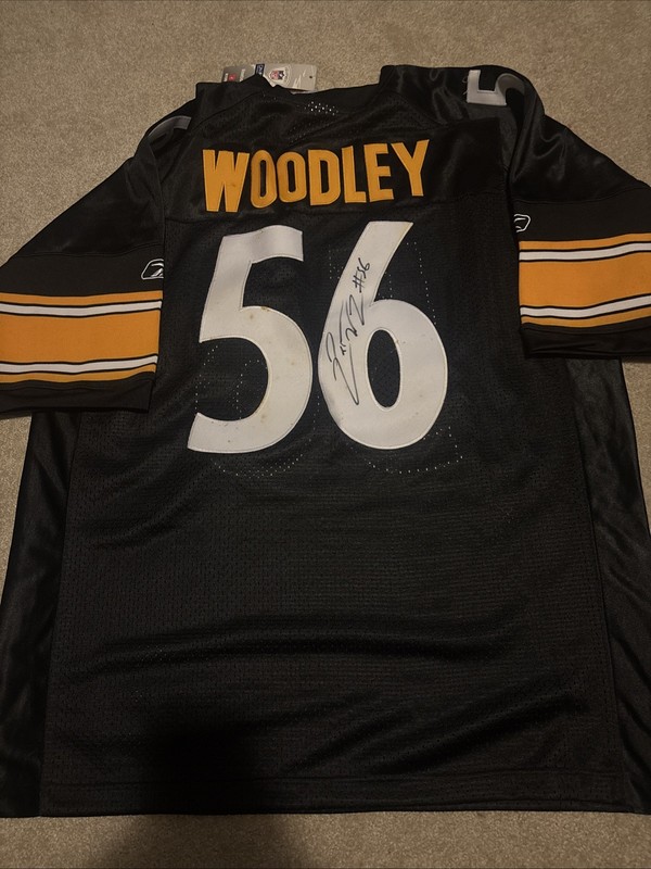 Lamar Woodley Autographed Pittsburgh Steelers Jersey XL