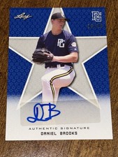 DANIEL BROOKS 2020 Leaf Perfect Game BLUE AUTOGRAPH #15/15 COLLEGE OF CHARLESTON