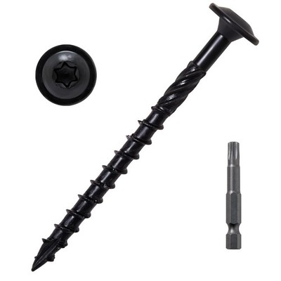 LIONMAX Lag Screws 3 Inch, Structural Wood Screw #14 x 3, 50-PCS Heavy Duty C...