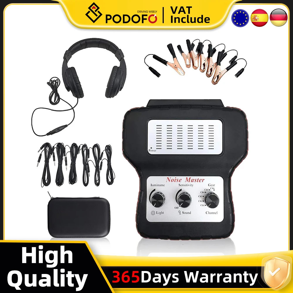 Stéthoscope automobile 6 canaux kit diagnostic bruit châssis moteur