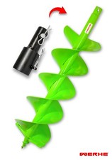 WERHE® Profi Bohrer StarkerStahl, Erdbohrer 250 mm DoppelWelle Mit Stihl Adapter