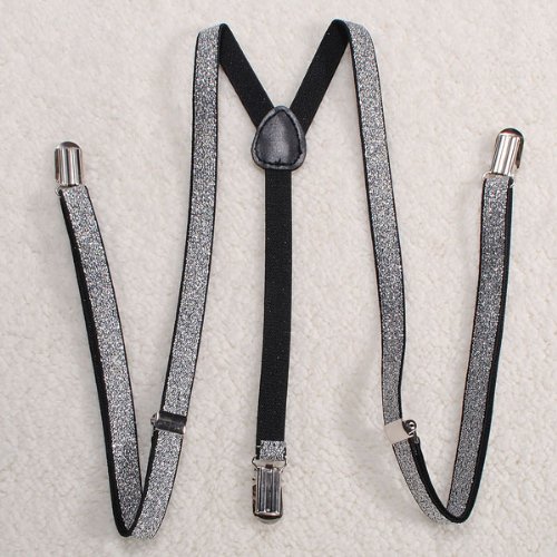 Elastic Adjustable Suspenders Unisex Solid Red Adjustable Pants Suspenders - 2.3CM Wide Elastic Braces For Wedding Or Casual Wear Button End Suspenders - Foto 2