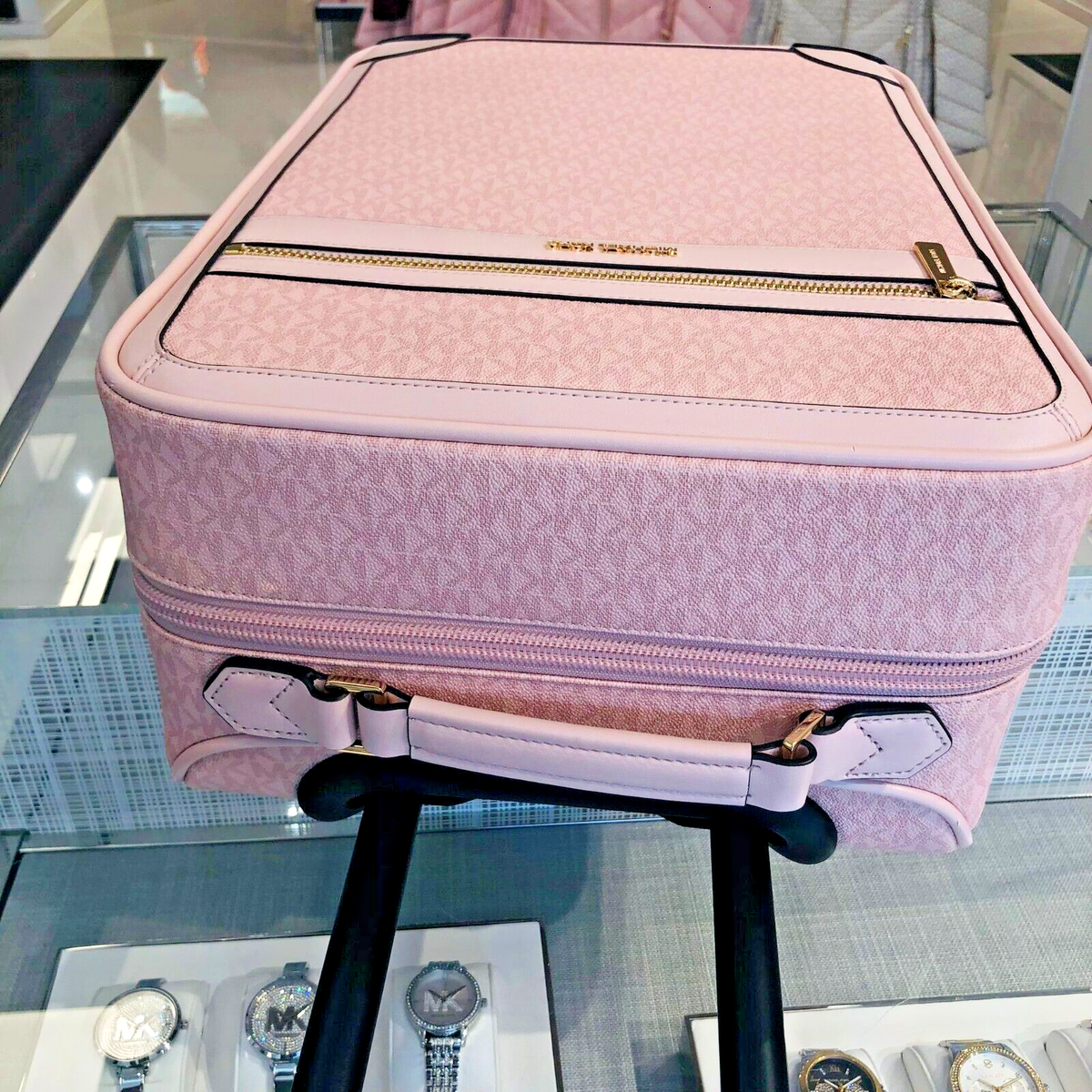 Michael Kors Logo Rolling Travel Trolley Suitcase Carry On Bag