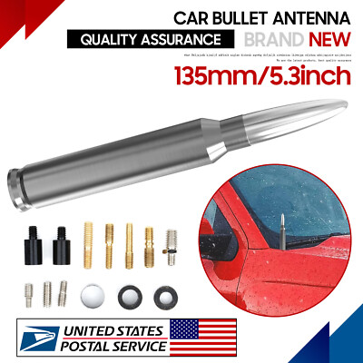 Bullet Style 5.3'' Cal Silver Antenna Mast  AM/FM for FORD F-150 2009-2023