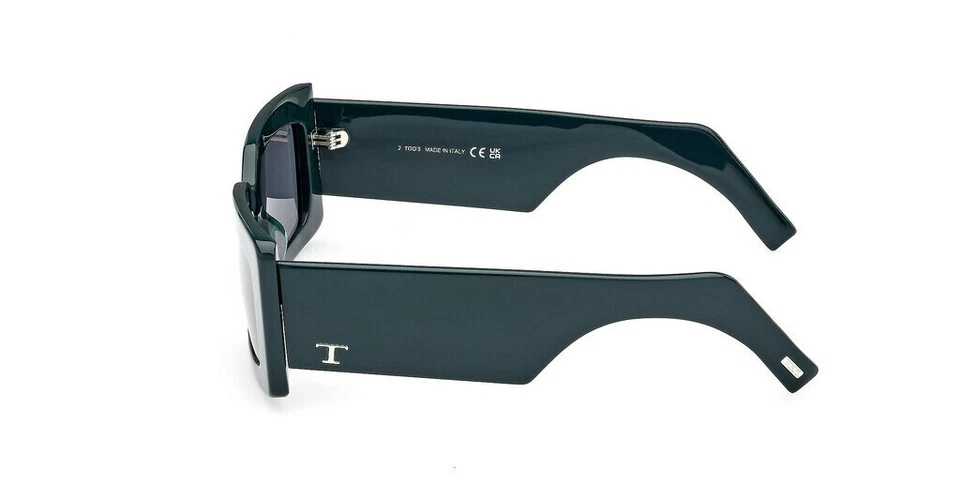 Gafas de sol Tod's TO348 98V verde rectangular de plástico marco grueso 54-24-140 TO0348 Foto 3 de 3